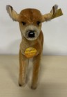 Vintage Steiff Doe Deer Plush Stuffed Animal With Tags And Button