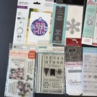 Christmas  5 Lot Unmounted Clear   Cling Rubber Stamps  Dies