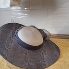 Hi s Classic Wide Brim Formal Hat One Size Gray beige Ribbon   Flower Trim