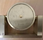 Tiffany   Co  Desk Clock Roman Numeral Brass Metal Circular Dial Logo Swiss Made