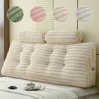 Corduroy Bed Wedge Pillow Twin queen king Ergonomic Backrest Support For Reading