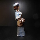Woman Statue Beautiful Era Art Nouveau 1920 Handmade Ceramic France N7721