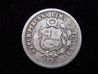Peru 1 5 Sol 1865 Yb Silver 5   De Sol Seated Liberty Lima Peruana H6392 Coin