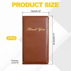 Check Book Server  2 Pcs Guest Books Restaurant Holder  Light Brown