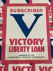 Ww1 Wwi Us Army Military Home Front Paper Victory Liberty Loan Window Decal