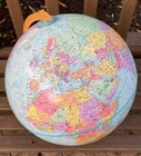 Vintage Replogle World Nation Series 12 Inch Globe Raised 1980s Metal Base