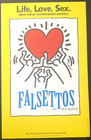 Falsettos  Broadway Musical Window Card 14x22   1992 Keith Haring Art