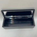 Dior Rhinestone Lipstick Holder Case Black Mirrored Compact Beauty Accessory