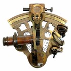 Antiqued Finish Maritime Nautical Brass German Marine Sextant Vintage Astrolabe