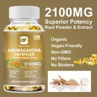 Organic Ashwagandha Capsules High Quality Dietary Supplement 120 Veg Softgels