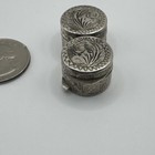 800 Sterling Silver Two Compartment Pill Trinket Box