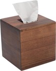 Tissue Box Cover  Square Tissue Box Holder  Acacia Wood Facial Paper