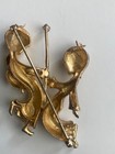 Vintage Gold Tone Vogue Jlry Genini Zodiac Brooch