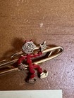 M r  Vintage Enamel Reddy Kilowatt Gold Tone Tie Bar