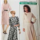 Butterick Vintage Sewing Pattern 5865 Drop Waist Pullover Dress Size 14-18 Uncut