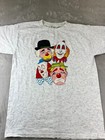 Vintage Rare Large Clown Faces T Shirt Heathered White It Bozo Krusty Single Sti