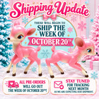 Pre-order 14  Vintage Retro Pink Playful Deer Christmas Decor  ships 10 2026 