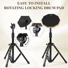New 12  Drum Practice Pad With Snare Drum Stand Set
