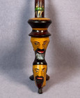German Black Forrest Vintage Tobacco Pipe Hand-carved Wood Hunter s Head 4-piece
