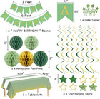 Sage Green Gold Birthday Party Decorations Supplies Happy Birthday Banner