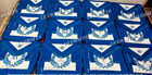 Masonic Blue Lodge Officer Aprons With Blue Fringe  chain Collars Set Of 12 Pcs
