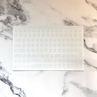 Korean Language Keyboard Stickers  transparent  White   Black Text 