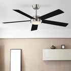 Hampton Bay Benning 52 In  Brushed Nickel Integrated Led Ceiling Fan With Remote