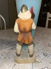 Vintage Henning Norway Hand Carved Wood Viking With Axe - 8 