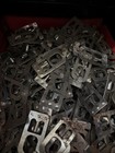 324b  50x Used Teardrop Pallet Rack Safety Clips  Beam Locking Pins  Galvanized