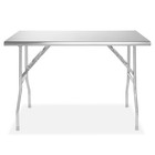 Stainless Steel Folding Commercial Kitchen Prep   Work Table - 48 X 24 In 