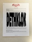 Metalocalypse Dethklok 2006 Original Press Kit Pages Q a Pain Waiver