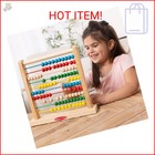 Melissa   Doug Abacus Classic Wooden Toy With 100 Beads - Preschool Learning Act