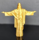 Christ The Redeemer Statue Jesus Rio De Janeiro Brazil 2025 Desk Gold