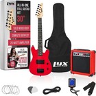 Lyxpro 30 Inch Electric Guitar Starter Kit For Kids - Red With Amp   Accessories