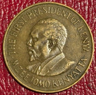 Vf xf  1978 Kenya 10 Cents Kenyatta Lions In Arms Coin-dec569