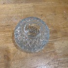 Vtg Homco Wexford Diamond Clear Glass Fairy Lamp Votive Holder Light