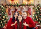 7x5ft Christmas Photography Backdrops Christmas Fireplace Decoration Backgrou   