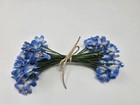 144 Vtg Artificial Silk Forget Me Not Craft Millinery Flowers Wrapped Wire Stem