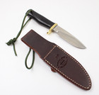 Randall Made Knife  28 Woodsman Black Micarta Carbon Steel Sheath