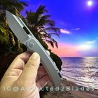 Emp Edc The Relative Knife 20cv Satin Blade Timascus Clip Milled Titanium
