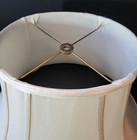 Vintage Lamp Shade 6 Way Out Scallop Bell Cream Silk Made With Quality 11x10 