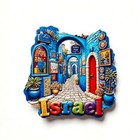 Israel Safed Blue Alley Tzfat Fridge Magnet Refrigerator Home Resin Souvenir