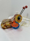 Vintage 1958 Fisher Price Queen Buzzy Bee Wooden Child s Pull Toy 444