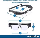 Rechargeable Magnifying Glasses Head Magnifier 2 Led Lights Detachable Lenses Us