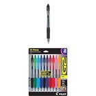 Premium Gel Pen Set - Fine Point 0 7mm  Black 12-pack   Assorted Colors 10-pack