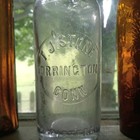 Torrington conn T j stone Scarce Clear Blob Hutch Soda Bottle