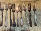 Lot Of  24   Vintage Old Mixed Silverware Silver Plate Forks Wallace  Rogers  