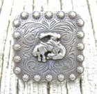 Slide Scarf Wild Rag Slide Western Cowboy Buckaroo Bandana Side Bronc Rider 