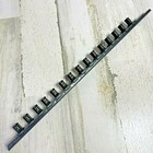Ernst 1 2  Drive 18  Socket Organizer Rail With 15 Twist Lock Clips - Black