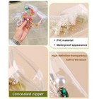 200 Pcs Clear Zip Seal Plastic Bags Jewelry Zipper Top Lock Reclosable Baggies